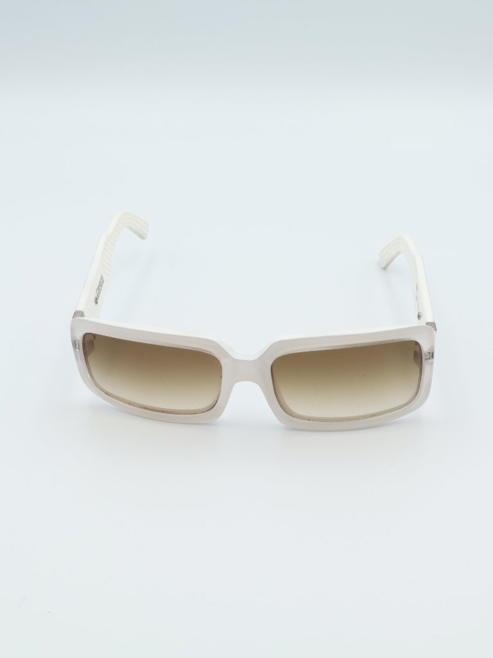 SPY Optic Twiggy .021C White Rectangular Sunglasses Made in Italy Y2K - Picture 3 of 9